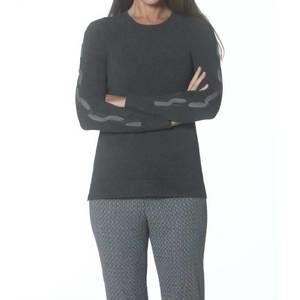 NEW J'ENVIE/ELI cabled crewneck sweater in charcoal